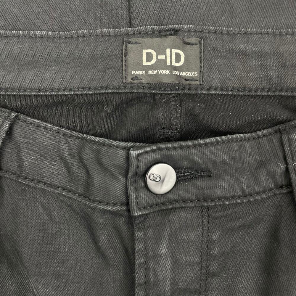 D-ID Revolve Quilted Side Striped Skinny Jeans Black Wash Size 31 - Picture 10 of 11